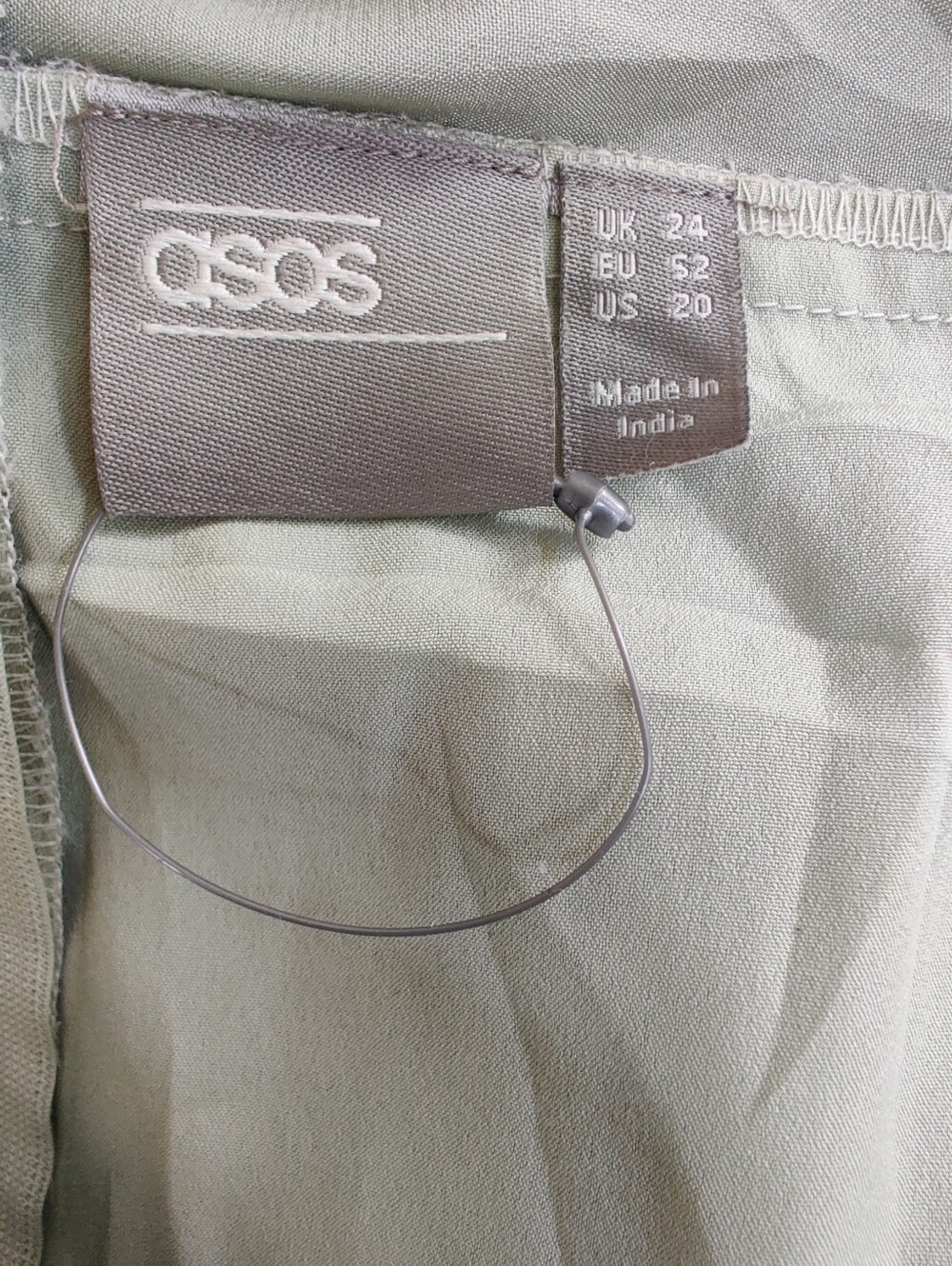 ASOS Curve Embroidered Satin Kimono Midi Pencil Dress In Mint Green Size 20 - Picture 7 of 8